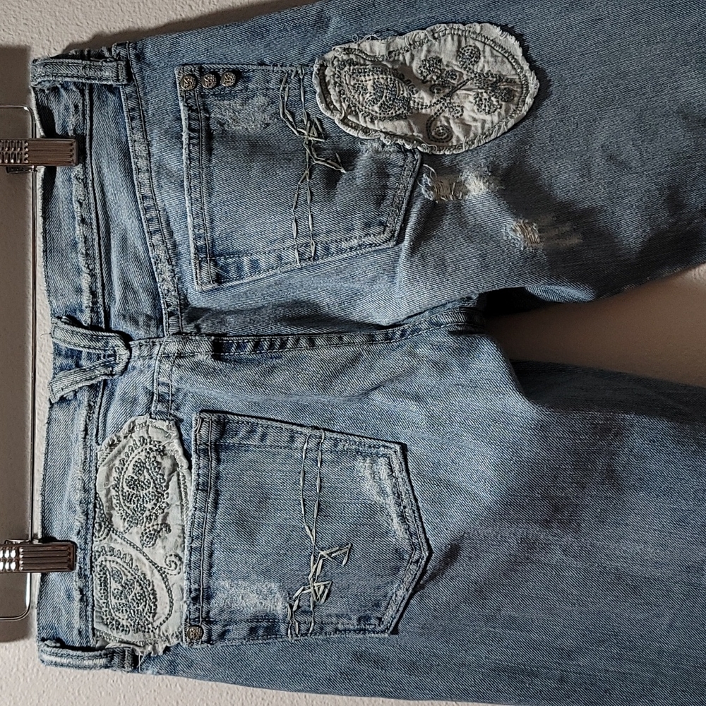 Miss Me Marilyn 26 Bootcut Patchwork Boho Cottage… - image 2